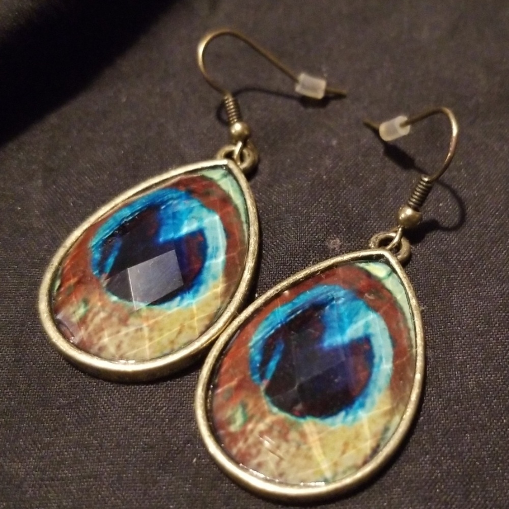 Peacock earrings